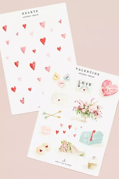 Emily Lex Studio Watercolor Stickers In White