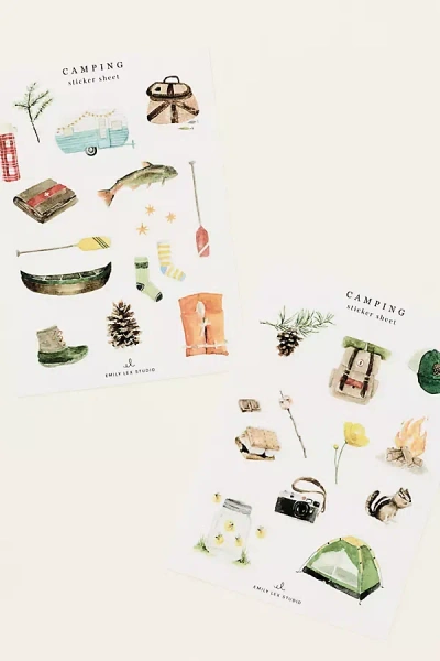 Emily Lex Studio Watercolor Stickers In Multi
