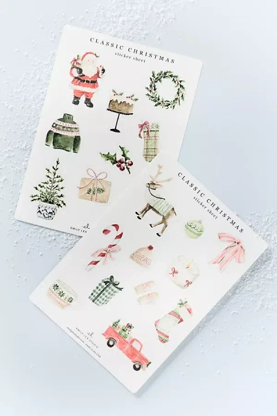 Emily Lex Studio Watercolor Stickers In Red