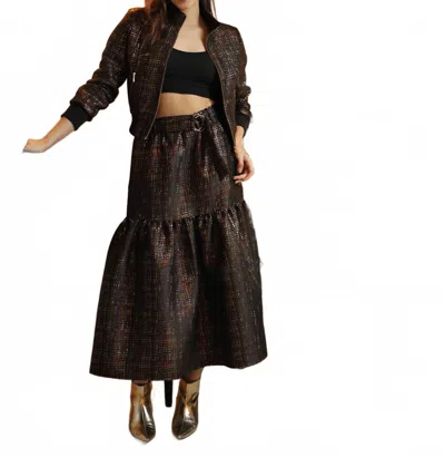 Emily Lovelock Belora Midi Skirt In Black