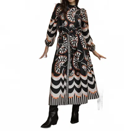 Emily Lovelock Bernie Midi Skirt In Black In Multi