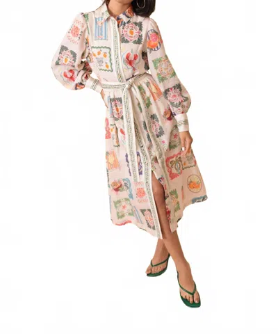 Emily Lovelock Blythe Dress In Summer Stamp In Multi
