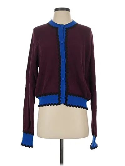 Emily Lovelock Cardigan Sweater In Purple