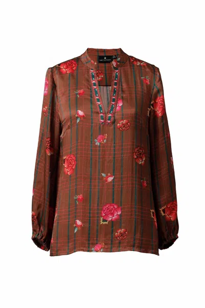 Emily Lovelock Cindy Blouse In Sepia In Multi
