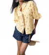 Emily Lovelock Edie Top In Lemon Drop In Multi