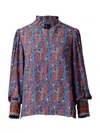 Emily Lovelock Hailey Blouse Directoire Blue In Blue