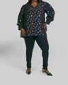 Emily Lovelock Hailey Blouse In Black Multi In Black