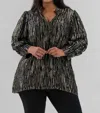Emily Lovelock Hailey Lurex Blouse - Plus In Black In Black