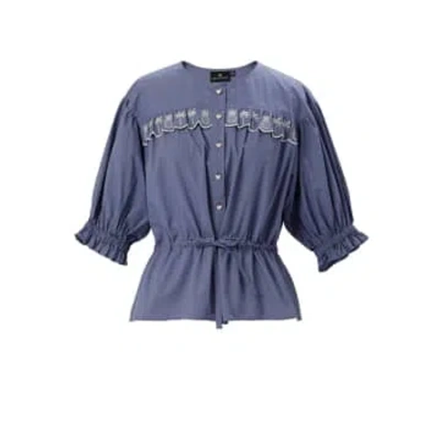 Emily Lovelock Jill Blouse Blue