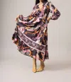 Emily Lovelock Josephine Dress In Midnight Plum In Multi