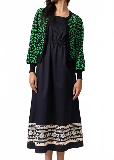 Emily Lovelock Lilian Midi Dress In Black