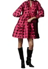 Emily Lovelock Lucy Dress In Crimson In Pink