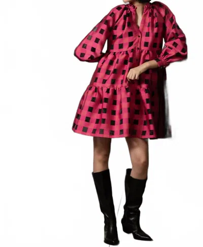 Emily Lovelock Lucy Dress In Crimson In Pink
