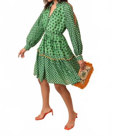Emily Lovelock Lucy Dress In Retro Green