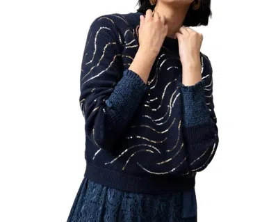 Emily Lovelock Luna Sweater In Navy In Multi