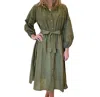 Emily Lovelock Lyla Dress In Sea Kelp In Multi