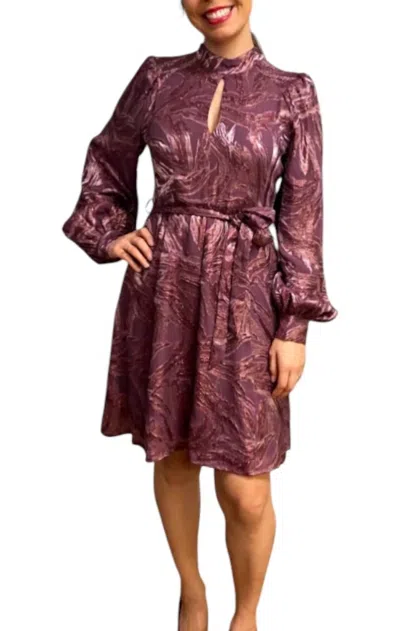 Emily Lovelock Malia Mini Dress In Midnight Plum In Purple