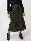 Emily Lovelock Margaret Plaid Skirt In Black Multi In Multi