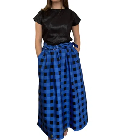 Emily Lovelock Maya Skirt In Directoire Blue