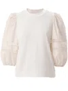 Emily Lovelock Molly Tee In Off White In White