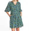 Emily Lovelock Sara Short Dress In Black Multi In Multi