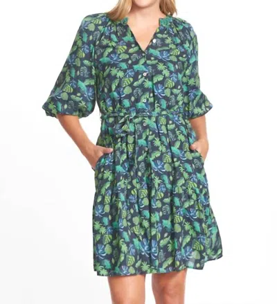 Emily Lovelock Sara Short Dress In Black Multi