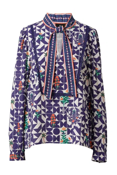 Emily Lovelock Women's Elsa Top In Indigo In Blue