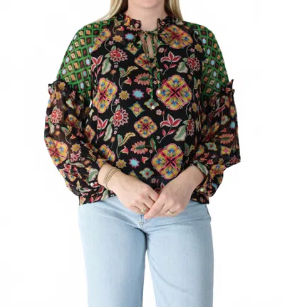 Emily Lovelock Women's Emma Top In Black Multi