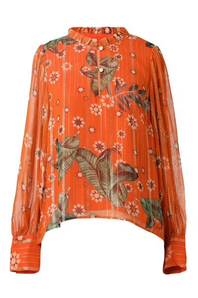 Emily Lovelock Women's Evanna Blouse In Orange