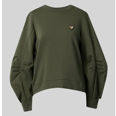 Emily Lovelock Women's Jemma Sweatshirt In Sea Kelp In Green
