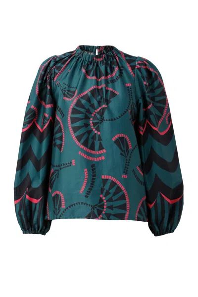 Emily Lovelock Women's Lily Blouse In Green