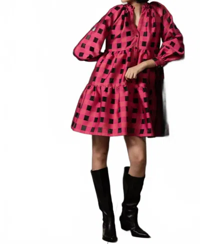 Emily Lovelock Lucy Dress In Crimson In Pink