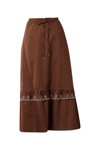 Emily Lovelock Women's Margaret Skirt In Brown
