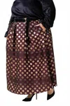 Emily Lovelock Zelda Maxi Skirt - Plus In Burgundy In Multi