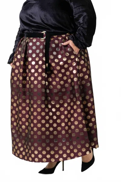 Emily Lovelock Zelda Maxi Skirt - Plus In Burgundy