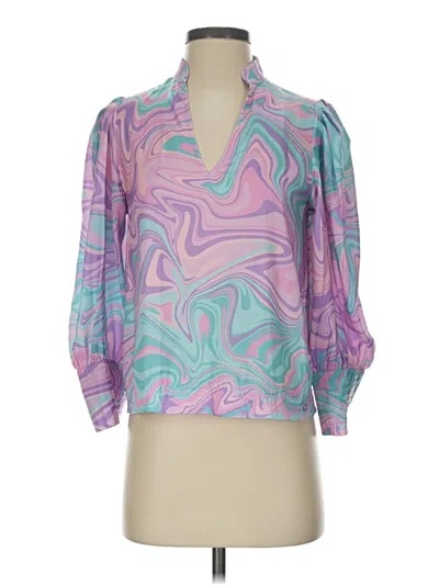 Emily Mccarthy 3/4 Sleeve Blouse In Purple