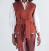 Emily Mccarthy Aspen Vest In Fired Brick In Red