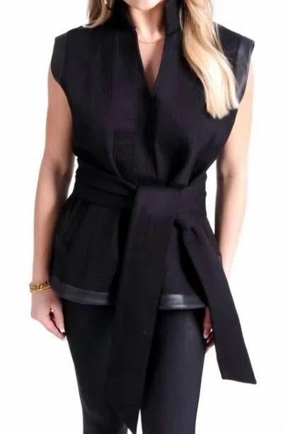 Emily Mccarthy Aspen Vest In Jet Black