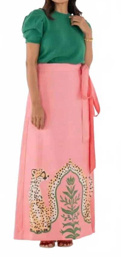 Emily Mccarthy Audrey Skirt In Cabana Cat In Pink