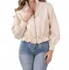 Emily Mccarthy Bailey Bomber Jacket In Sandshell In Multi