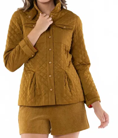 Emily Mccarthy Barn Jacket In Tapenade In Animal Print