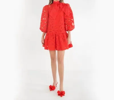 Emily Mccarthy Bella Dress In Joy/holly Red