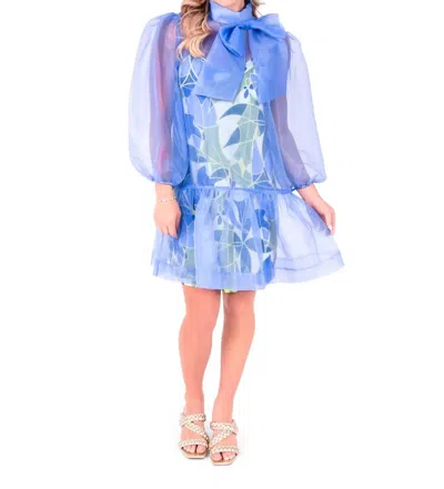Emily Mccarthy Bella Mini Dress In Holly In Blue