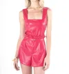 Emily Mccarthy Blair Bodysuit In Rose Red In Pink