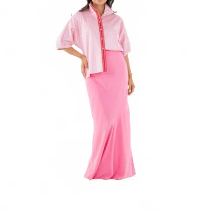 Emily Mccarthy Bonny Top In Pink Carnation Stripe
