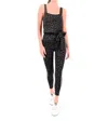 Emily Mccarthy Bow Sport Crop Top In Noir Cheetah In Multi