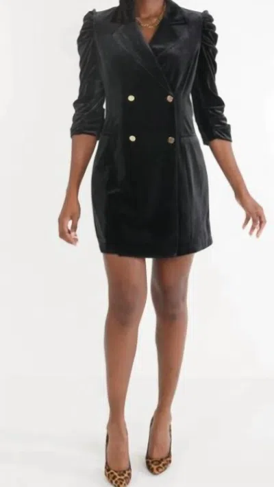 Emily Mccarthy Bradshaw Blazer Dress In Silent Night In Black