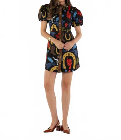 Emily Mccarthy Britt Mini Dress In Lone Star In Black