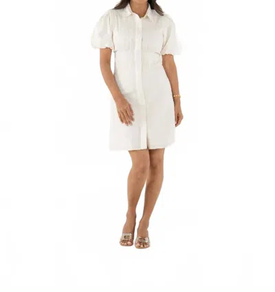 Emily Mccarthy Britt Mini Dress In White