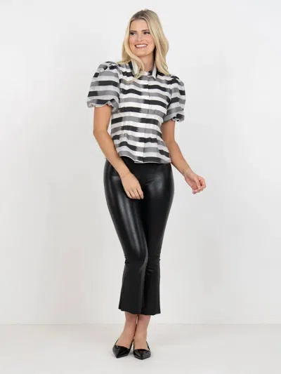 Emily Mccarthy Britt Top In Black/white In Multi
